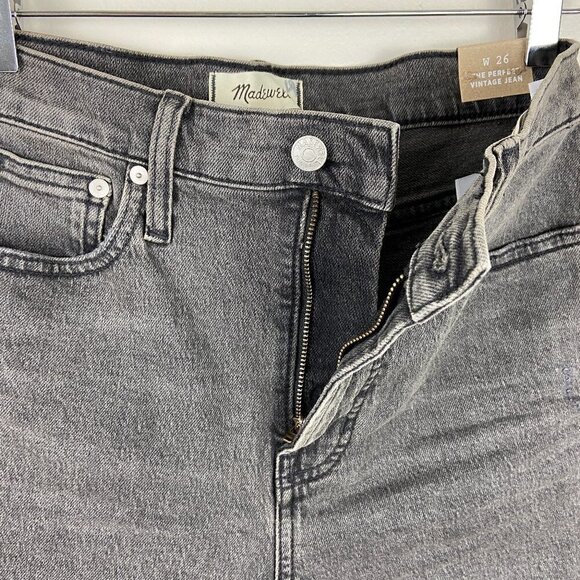 MADEWELL | The Perfect Vintage Jean Black Knee Rip 26 - Picture 6 of 11